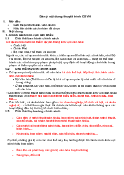 Thuyết trình chính sách văn hóa