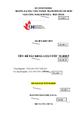 Mẫu Khóa luận tốt nghiệp | Khóa luận tốt nghiệp | Trường Đại học Công Nghiệp Thành phố Hồ Chí Minh