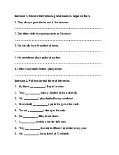 English grammar exercises: Negative form & verb conjugation môn English | Học viện Tòa án