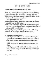 Bài tập kinh tế vĩ mô chương 2 - Môn Kinh tế vĩ mô - Đại Học Kinh Tế - Đại học Đà Nẵng