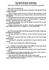 Bộ 120 câu trắc nghiệm môn Tư tưởng Hồ Chí Minh  | Trường Đại học Kinh doanh và Công nghệ Hà Nội