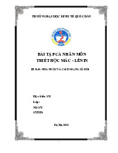Nhà nước và cách mạng xã hội | Bài tập cá nhân môn triết học mác - lênin