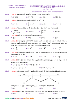 Đề thi thử Toán THPT Quốc gia lần 1 năm 2019 trường THPT Tứ Kỳ – Hải Dương