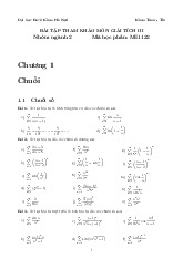 Bài tập tham khảo môn Giải tích III | Đại học Bách Khoa Hà Nội