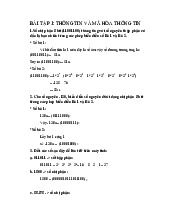 Bài tập Chương 1: Kiến trúc máy tính | Đại học Thủy Lợi
