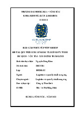 Báo cáo thực tập tốt nghiệp chuyên ngành Logistics và quản lý chuỗi cung ứng - Trường Đại học Bà Rịa - Vũng Tàu.