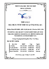 Tiểu luận Ảnh hưởng của truyền thông đối với đời sống con người hiện nay môn Tư duy biện luận ứng dụng - Trường Đại học Thủ Dầu Một.