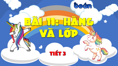 Bài giảng điện tử môn Toán 4 | T3. Bài 11. Hàng và lớp | Kết nối tri thức
