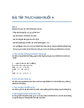 Bài tập thực hành buổi 4 môn Kinh tế vĩ mô  | Trường đại học kinh doanh và công nghệ Hà Nội