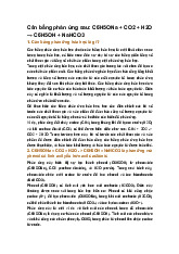 Cân bằng phản ứng sau: C6H5ONa + CO2 + H2O → C6H5OH + NaHCO3