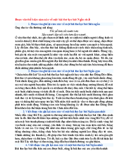 Văn mẫu lớp 6 Kết nối tri thức bài Đoạn văn thể hiện cảm xúc về một bài thơ lục bát Ngắn nhất