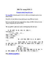 Trung tâm tiếng Trung Chinese Từ vựng HSK 3