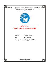 Báo cáo thực tập thiết kế đồ họa | Trường Công nghệ thông tin