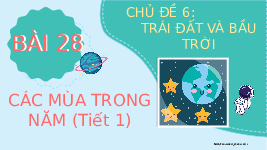 Giáo án điện tử Tự nhiên và Xã hội 2 Bài 28 Kết nối tri thức: Các mùa trong năm