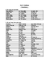Unit 1: Hobbies (Vocabulary) | Trường đại học Hải Phòng