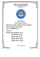 How to design a package to attract customers? | Bài thảo luận tiếng anh thương mại