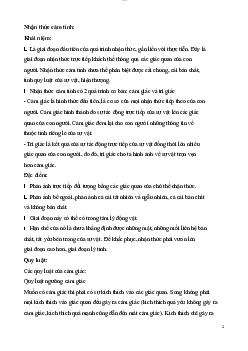 Trình bày Nhận thức cảm tính và nhận thức lý tính?