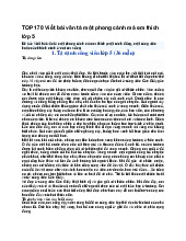 TOP 170 Viết bài văn tả một phong cảnh mà em thích lớp 5 - Tiếng việt 5