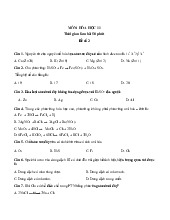 Đề thi khảo sát chất lượng đầu năm lớp 11 môn Hóa 2023 - 2024 - Đề số 2