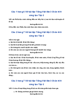 Giải Bài 1: Chiếc áo của hoa đào trang 6 VBT Tiếng Việt lớp 3 Tập 2 Chân trời sáng tạo