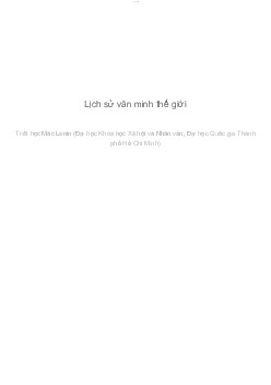 Lịch sử văn minh thế giới | Triết học - MacLenin | Đại học Khoa học Xã hội và Nhân văn, Đại học Quốc gia Thành phố HCM