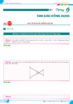 Phân dạng và bài tập tam giác đồng dạng Toán 8 Kết Nối Tri Thức Với Cuộc Sống