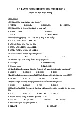 Câu hỏi trắc nghiệm ôn tập môn Thông tin di động | Học viện Công Nghệ Bưu Chính Viễn Thông