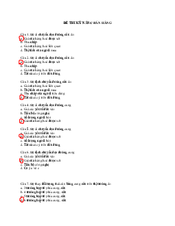 Câu hỏi trắc nghiệm Kỹ năng bán hàng | Học viện Nông nghiệp Việt Nam