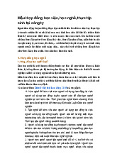 Mẫu Hợp đồng học việc, học nghề, thực tập sinh tại công ty