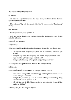 Dàn ý phân tích tác phẩm Mùa xuân chín (3 Mẫu)Mùa xuân chín của Hàn Mặc Tử| Văn mẫu lớp 10 Kết Nối Trí Thức