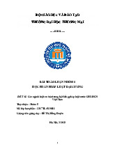 Các ngành luật cơ bản trong hệ thống pháp luật nước CHXHCN Việt Nam | Bài thảo luận pháp luật đại cương