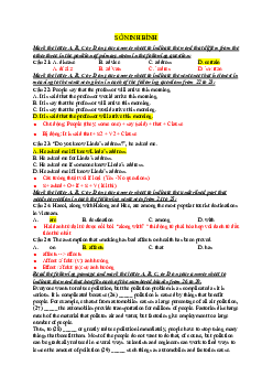Đề thi tuyển sinh lớp 10 THPT năm học 2022-2023 môn Tiếng Anh (không chuyên) - Sở Giáo dục và Đào tạo Ninh Bình có đáp án và giải thích chi tiết