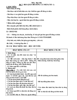 Giáo án Đạo đức 2 sách Kết nối tri thức với cuộc sống (Cả năm) | Tuần 7
