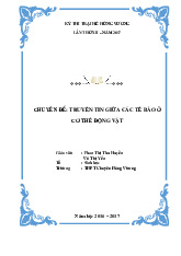 Chuyên đề: Truyền tin giữa các tế bào ở cơ thể động vật - Sinh học 12