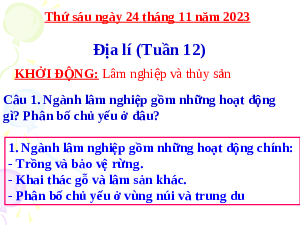 Giáo án điện tử Địa lý 5 Bài 12 Cánh diều: Công nghiệp