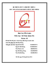 Tiểu luận về Điều tiết giá cả của nhà nước môn Kế toán quản trị | Học viện Công Nghệ Bưu Chính Viễn Thông