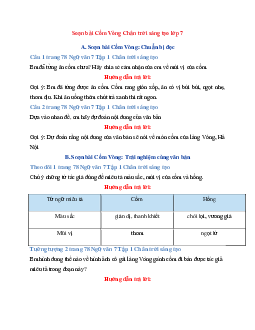 Soạn bài Cốm Vòng | Ngữ Văn 7 Chân Trời Sáng Tạo tập 1