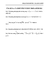 Ứng dụng của phép tính vi phân trong hình học  - Giải tích II (MI1120) | Trường Đại học Bách khoa Hà Nội