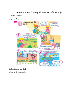 Review 1 lớp 2 trang 20 | Tiếng Anh 2 Global Success