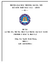 Vai trò của trí tuệ nhân tạo trong việc đẩy mạnh CNH - HĐH ở nước ta hiện nay | Bài thảo luận triết học Mác Lênin