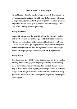 Giải Tiếng Anh 7 Unit 5: Writing | Explore English