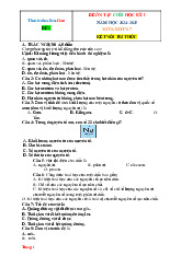 Bộ Đề Ôn Tập Cuối Học Kỳ 1 KHTN 7 Kết Nối Tri Thức 2024-2025 Có Đáp Án