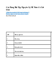 Các Dạng Bài Tập Có Lời Giải Môn Kế toán doanh nghiệp | Trường Cao đẳng Công nghệ Tây Nguyên
