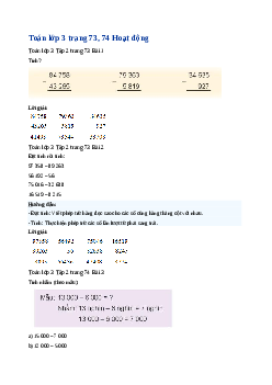 Giải SGK môn Toán 3 - Bài 64: Phép trừ trong phạm vi 10000| Kết nối tri thức