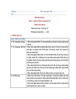 Bài 3: Khát khao đoàn tụ - Giáo án Văn 11 Chân trời sáng tạo