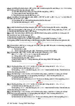 Tổng hợp 11 đề kiểm tra Hình học 12 chương 1 trường THPT Hòa Thuận – Kiên Giang