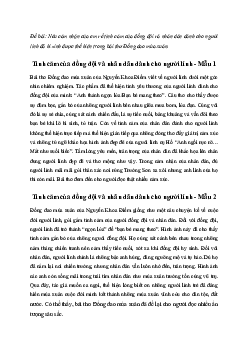 Văn mẫu lớp 7: Tình cảm của đồng đội và nhân dân dành cho người lính đã hy sinh | Kết nối tri thức
