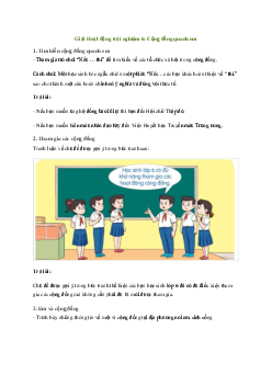 Giải Hoạt động trải nghiệm 6: Cộng đồng quanh em | Cánh diều