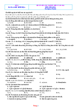 Đề ôn thi tốt nghiệp THPT 2022 môn hóa phát triển từ đề minh họa Đề 5 (có lời giải)