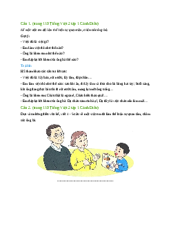 Giải SGK môn Tiếng việt 2 - Bài 13: Viết về một việc em đã làm thể hiện sự quan tâm, chăm sóc ông bà(1) | Cánh Diều
